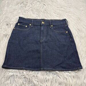 J.Crew Women's 27 Dark Wash Denim Mini Skirt Y2K Preppy